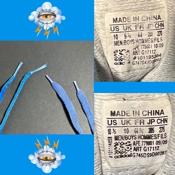 Mens ADIDAS Barricade V Blue Athletic Shoes / Multi Size LEFT 10 - RIGHT 10.5 - Picture 8 of 8